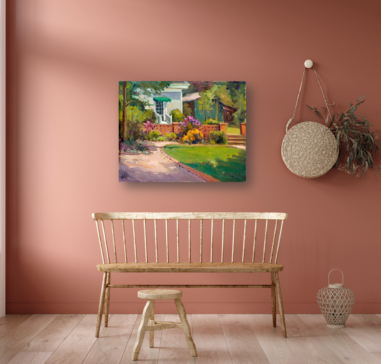 Sunlit Drive Artist Enhanced Canvas Print by John Beard Collection - product image 2 for Resin Society