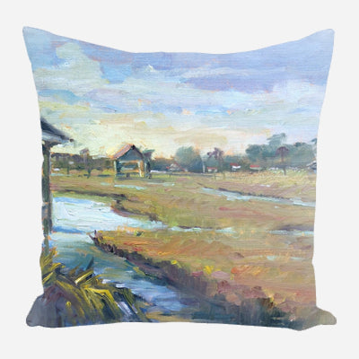 Sunlit Boathouse Pillow by John Beard Collection - main product image for Resin Society