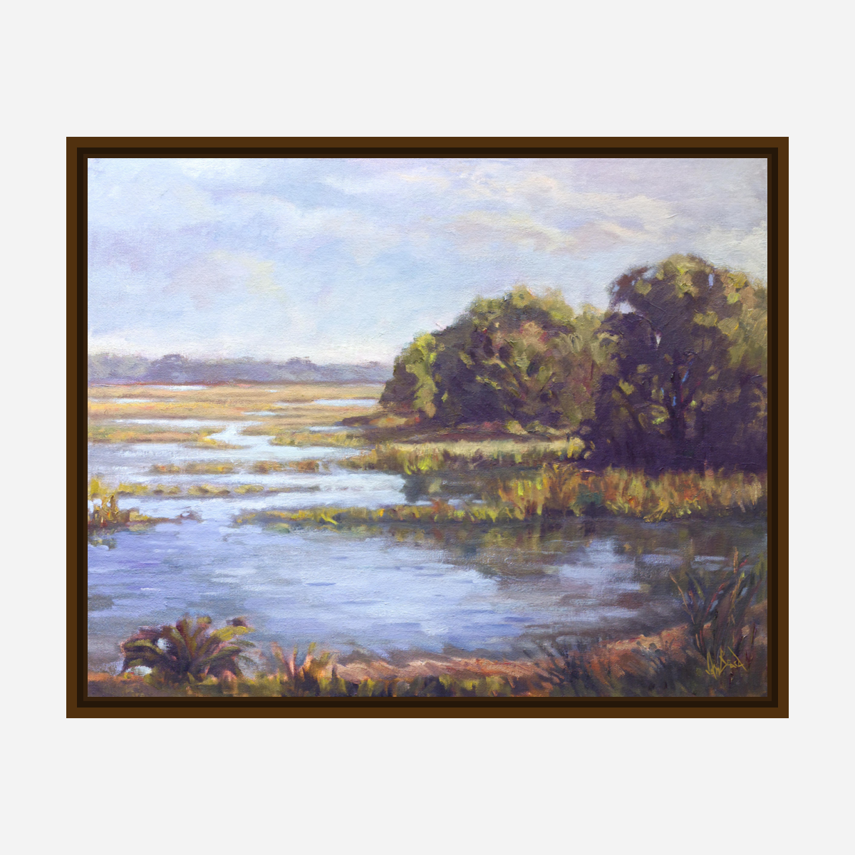 Sunlit Marsh Artist Enhanced Canvas Print by John Beard Collection - product image 7 for Resin Society