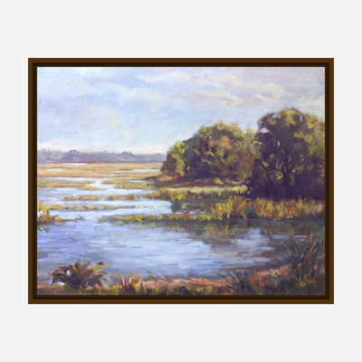 Sunlit Marsh Artist Enhanced Canvas Print by John Beard Collection - product image 7 for Resin Society