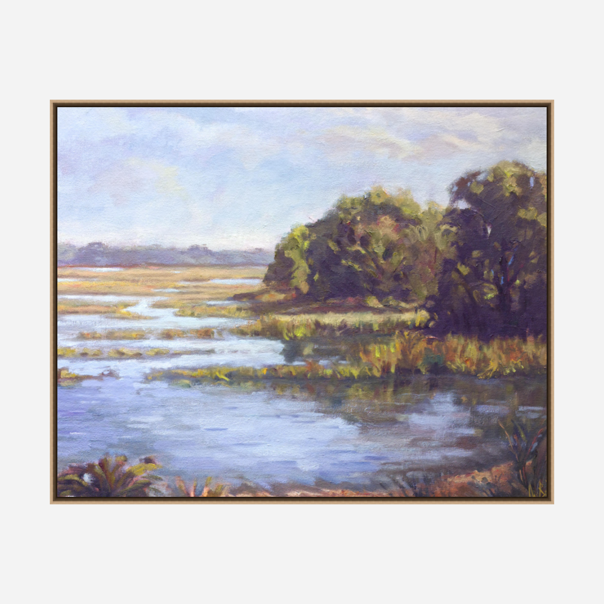 Sunlit Marsh Artist Enhanced Canvas Print by John Beard Collection - product image 8 for Resin Society