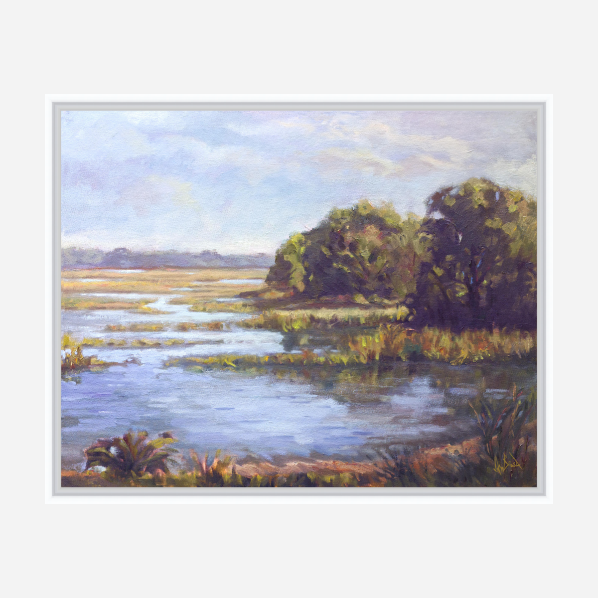 Sunlit Marsh Artist Enhanced Canvas Print by John Beard Collection - product image 6 for Resin Society