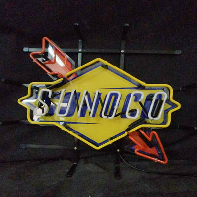 Sunoco Gasoline Company Logo Neon Sign Light