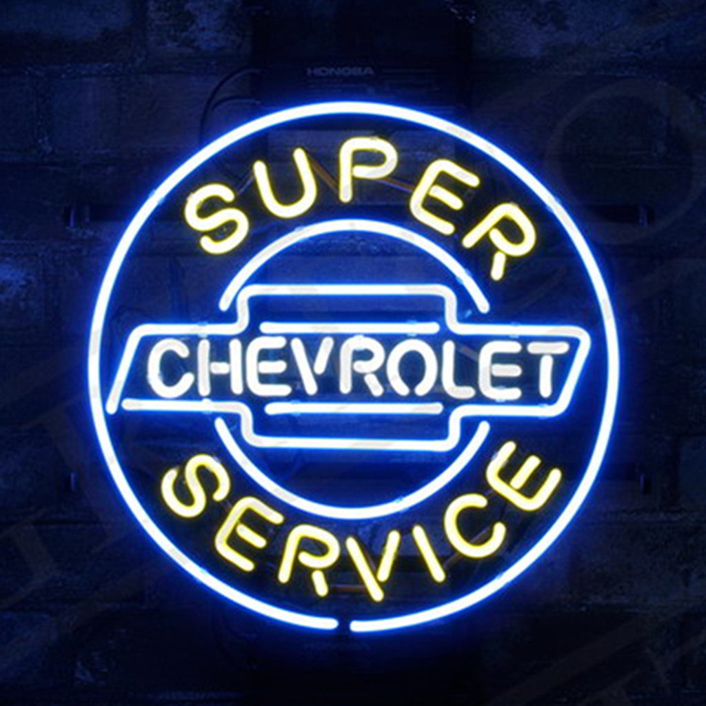 Super Service Chevrolet Neon Signs Light by Neon Signs Land - main product image for Resin Society