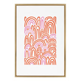 Sylvie Infinite Rainbows Framed Canvas by kateandlaurel - main product image for Resin Society