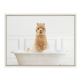 Sylvie Alpaca In Bubble Bath Neutral Style Framed Canvas by kateandlaurel - product image 8 for Resin Society