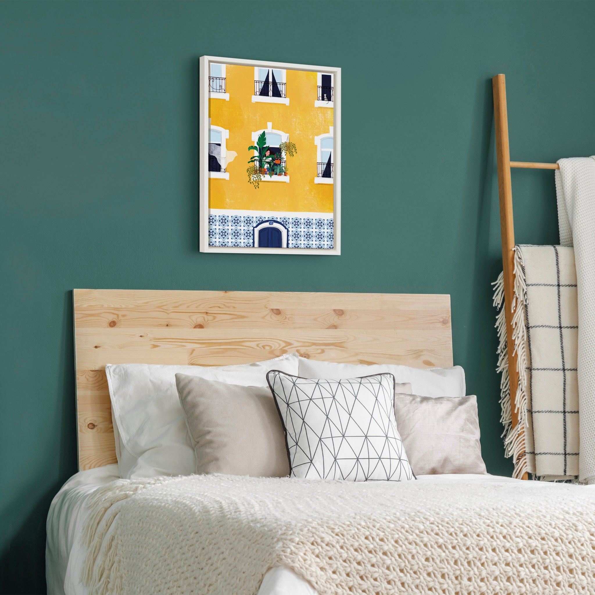 Sylvie Lisbon Framed Canvas by kateandlaurel - product image 8 for Resin Society