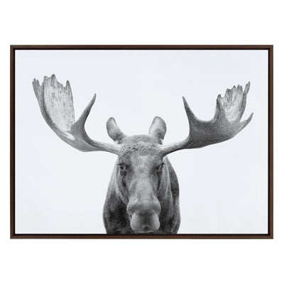 Sylvie Moose Black and White Framed Canvas by Amy Peterson Art Studio