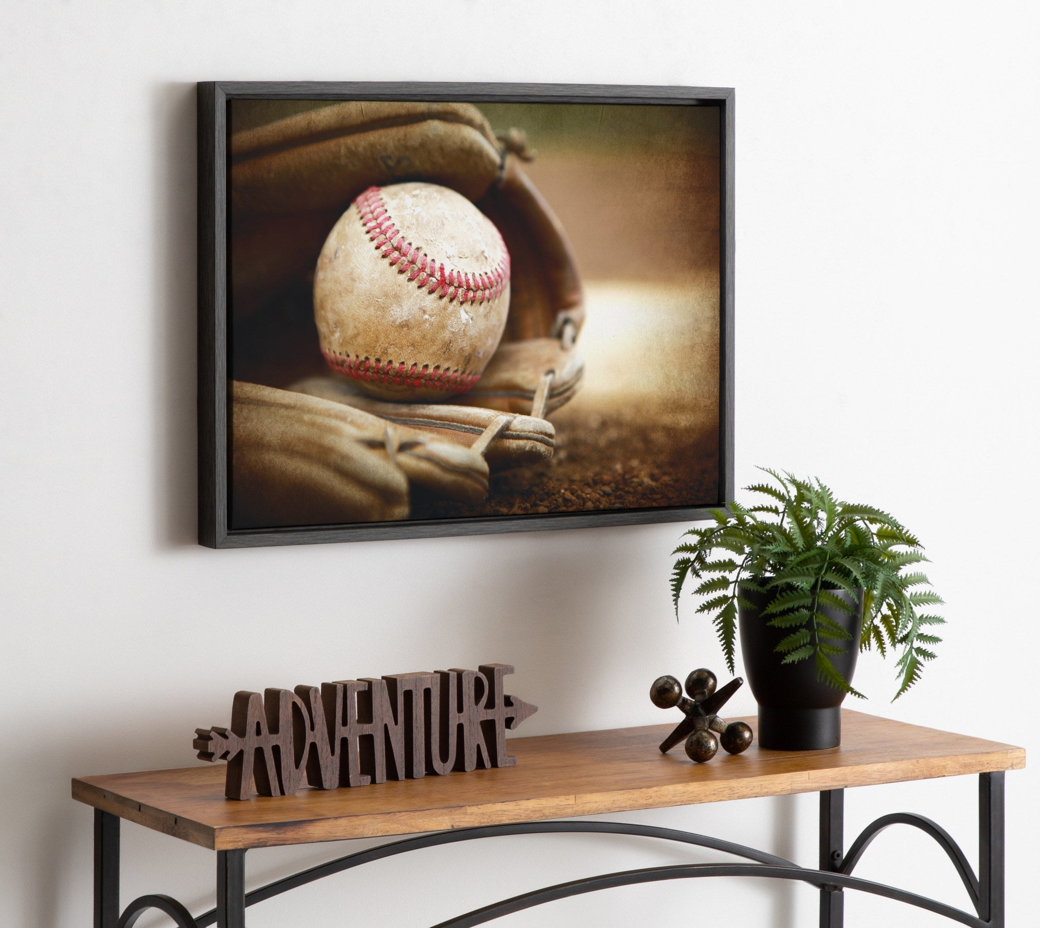 Sylvie Baseball Glove Framed Canvas by kateandlaurel - product image 7 for Resin Society