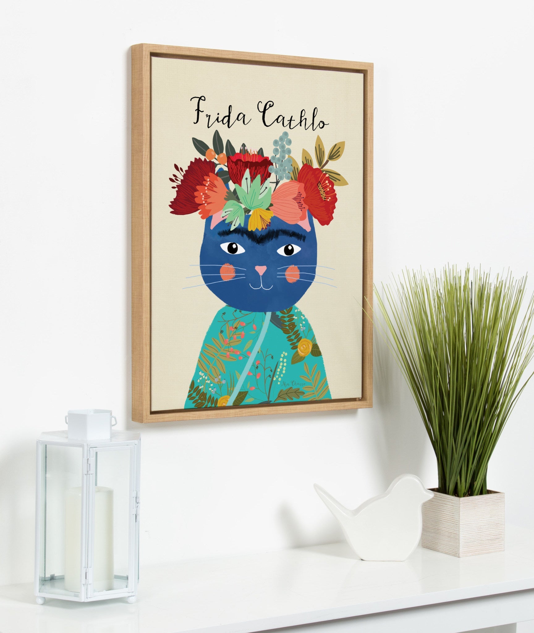 Sylvie Frida Cathlo Framed Canvas by Mia Charro by kateandlaurel - product image 8 for Resin Society