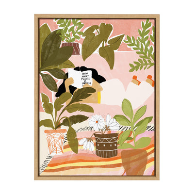 Sylvie Never Enough Plants Framed Canvas by kateandlaurel - product image 9 for Resin Society