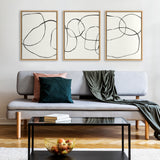 Sylvie Dancing Circles BW Framed Canvas by kateandlaurel - product image 16 for Resin Society