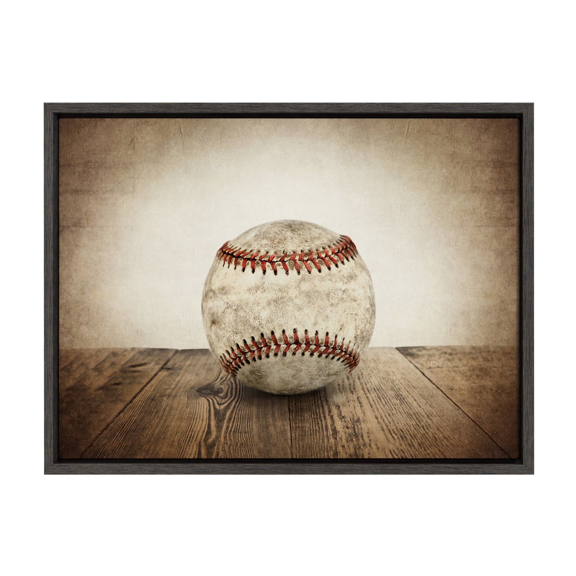 Sylvie Vintage Baseball Framed Canvas by kateandlaurel - product image 9 for Resin Society