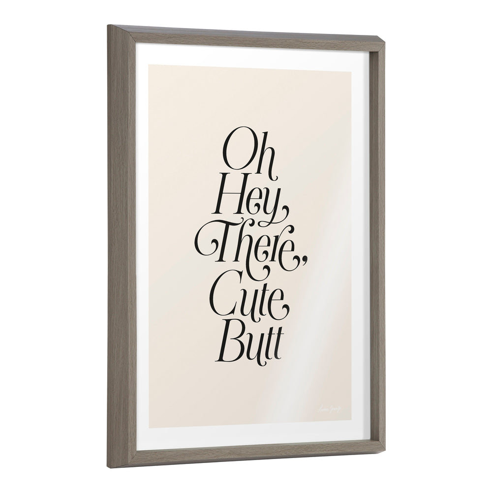 Blake Nice Butt Framed Printed Glass by kateandlaurel - main product image for Resin Society
