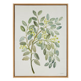 Sylvie Pale Leaves Framed Canvas by kateandlaurel - main product image for Resin Society