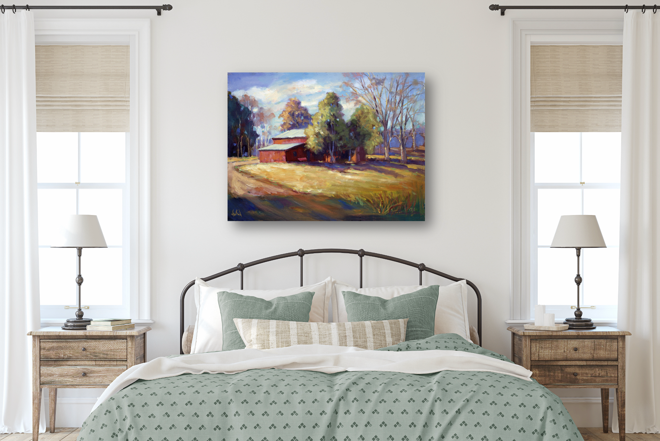 Syler's Barn Artist Enhanced Canvas Print