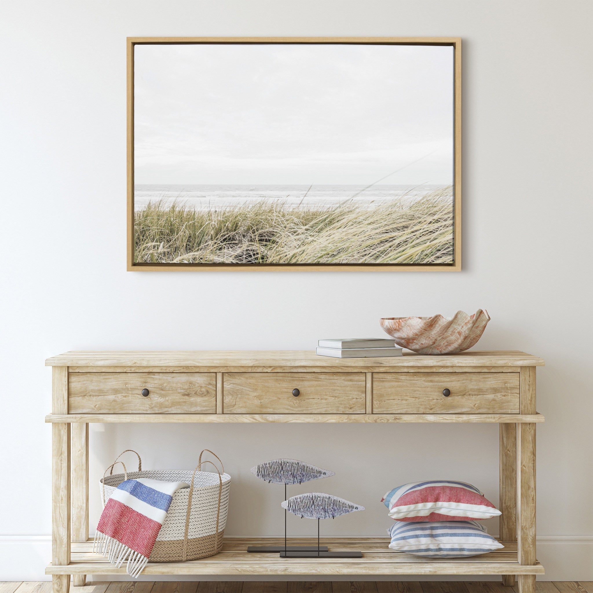 Sylvie East Beach Framed Canvas by Amy Peterson Art Studio by kateandlaurel - product image 6 for Resin Society