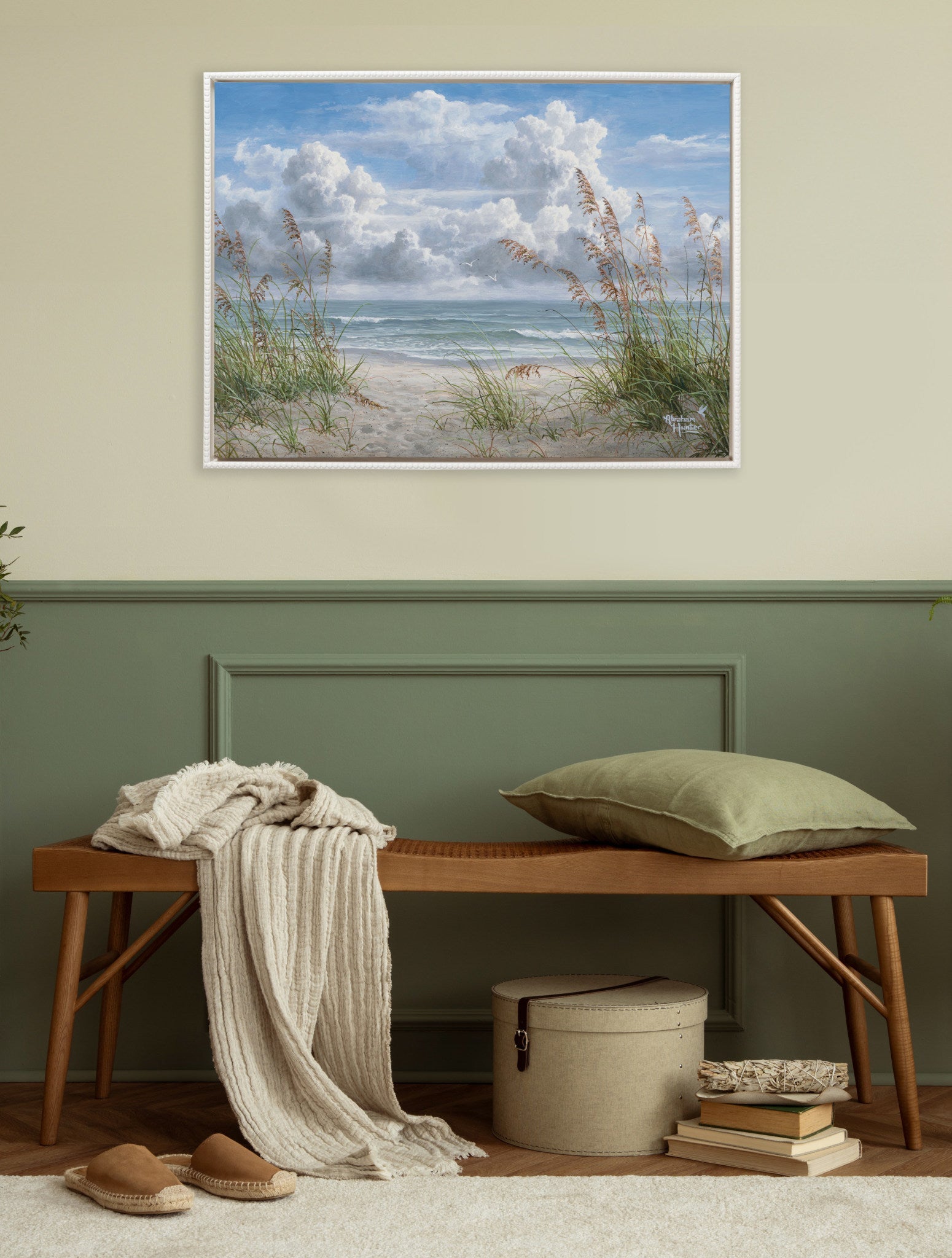 Sylvie Beaded Summer Breeze Framed Canvas by Abraham Hunter