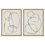 Sylvie Going in Circles Framed Textured Canvas Set