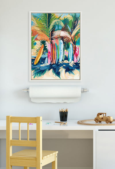 Sylvie Surf And Sand Framed Canvas by Rachel Christopoulos
