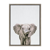Sylvie Baby Elephant Color Framed Canvas by kateandlaurel - product image 8 for Resin Society