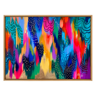Sylvie EV Brushstroke 128 Framed Canvas by Jessi Raulet