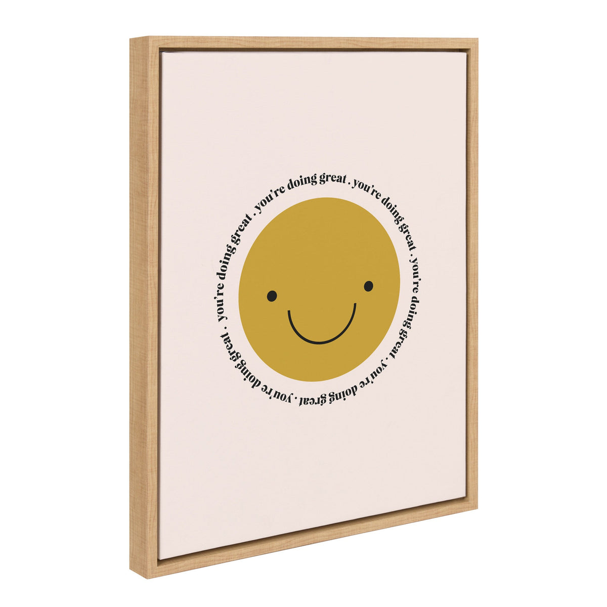 Sylvie Your Doing Great Framed Canvas by kateandlaurel - product image 2 for Resin Society