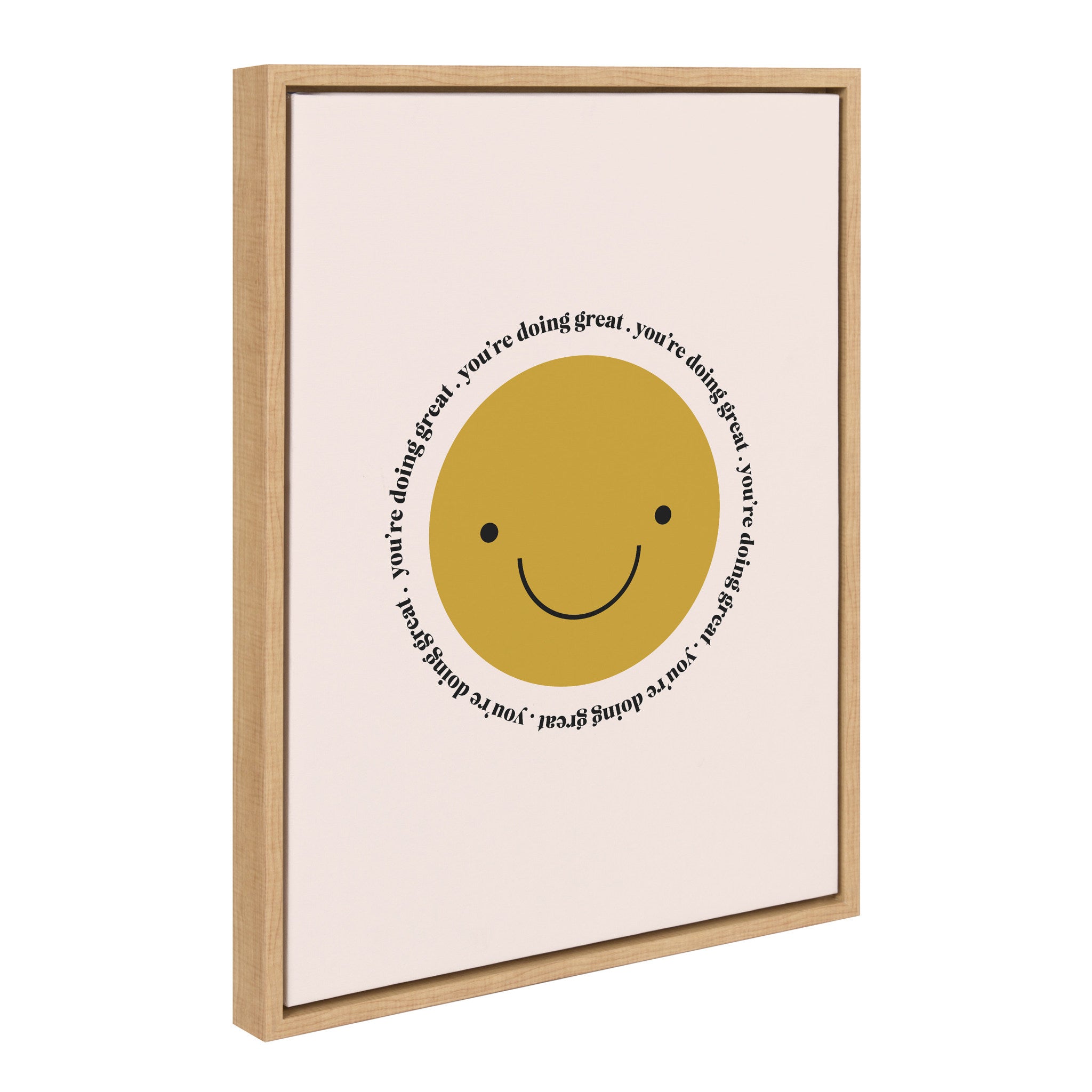 Sylvie Your Doing Great Framed Canvas by kateandlaurel - product image 2 for Resin Society