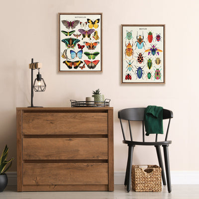 Sylvie Beaded Beetles Framed Canvas by Tània García