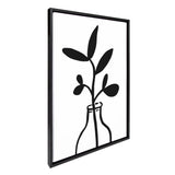 Sylvie Modern Botanical Vase 3 Framed Canvas by The Creative Bunch by kateandlaurel - product image 2 for Resin Society