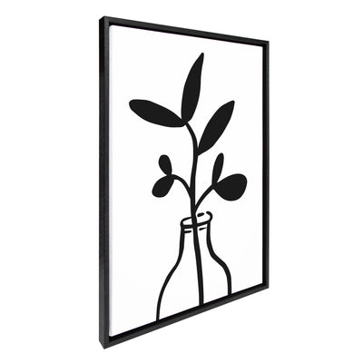 Sylvie Modern Botanical Vase 3 Framed Canvas by The Creative Bunch by kateandlaurel - product image 2 for Resin Society