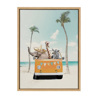 Sylvie Beach Adventures Framed Canvas by July Art Prints
