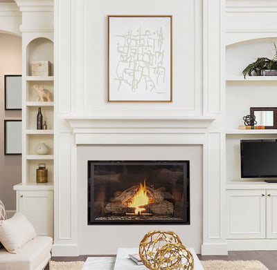 Sylvie Organic Lines Neutral Framed Canvas by kateandlaurel - product image 5 for Resin Society