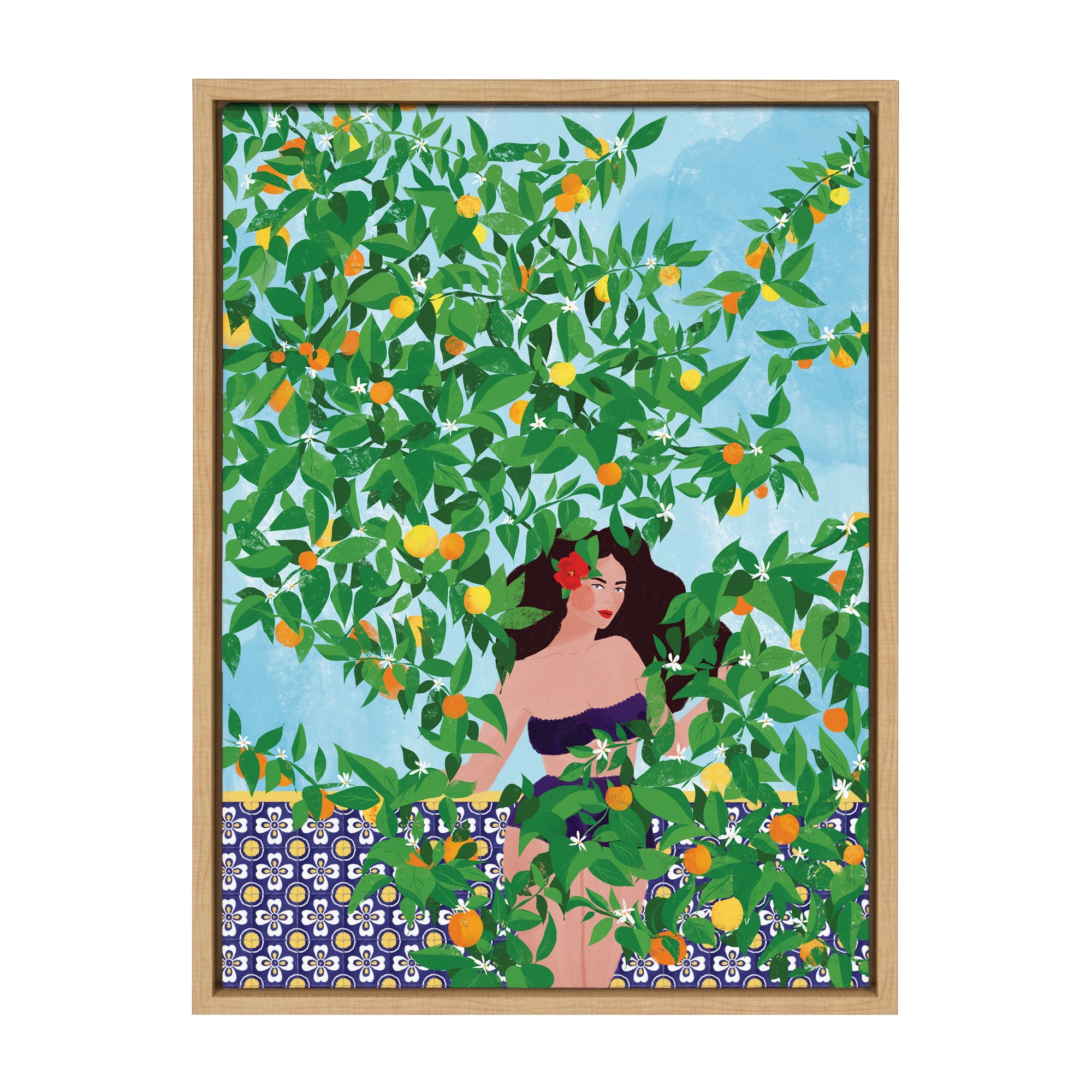 Sylvie Sevilla Girl Framed Canvas by kateandlaurel - product image 11 for Resin Society