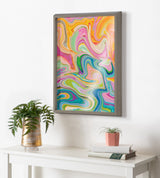 Blake Marble 27 Framed Printed Glass by kateandlaurel - product image 5 for Resin Society