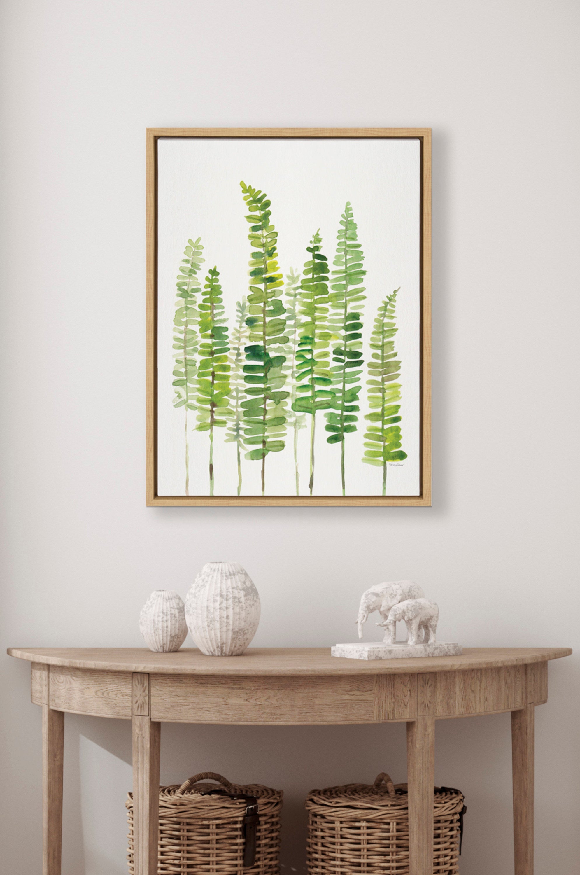 Sylvie Sword Ferns Framed Canvas by kateandlaurel - product image 4 for Resin Society