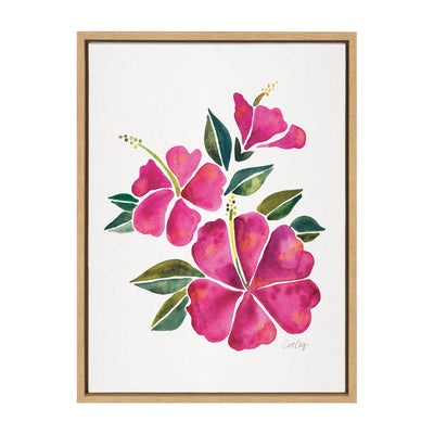Sylvie Hibiscus Bloom Fuchsia Framed Canvas by kateandlaurel - product image 8 for Resin Society