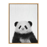 Sylvie Panda Framed Canvas by Simon Te Tai by kateandlaurel - main product image for Resin Society