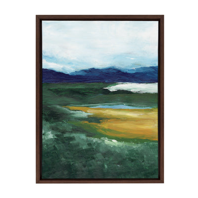 Sylvie Misty Green Framed Canvas by Nikita Jariwala