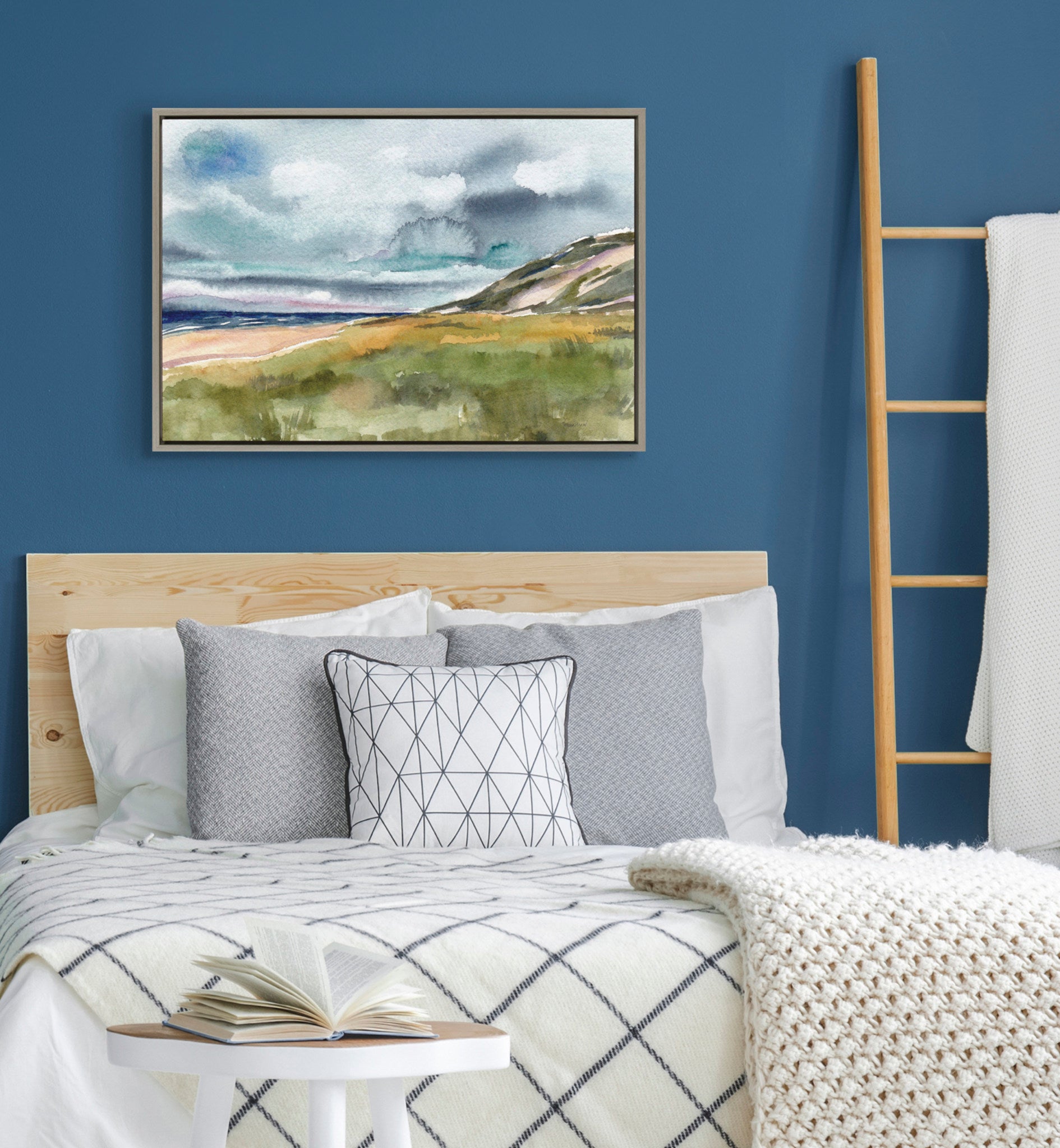 Sylvie Seascape Framed Canvas by kateandlaurel - product image 8 for Resin Society