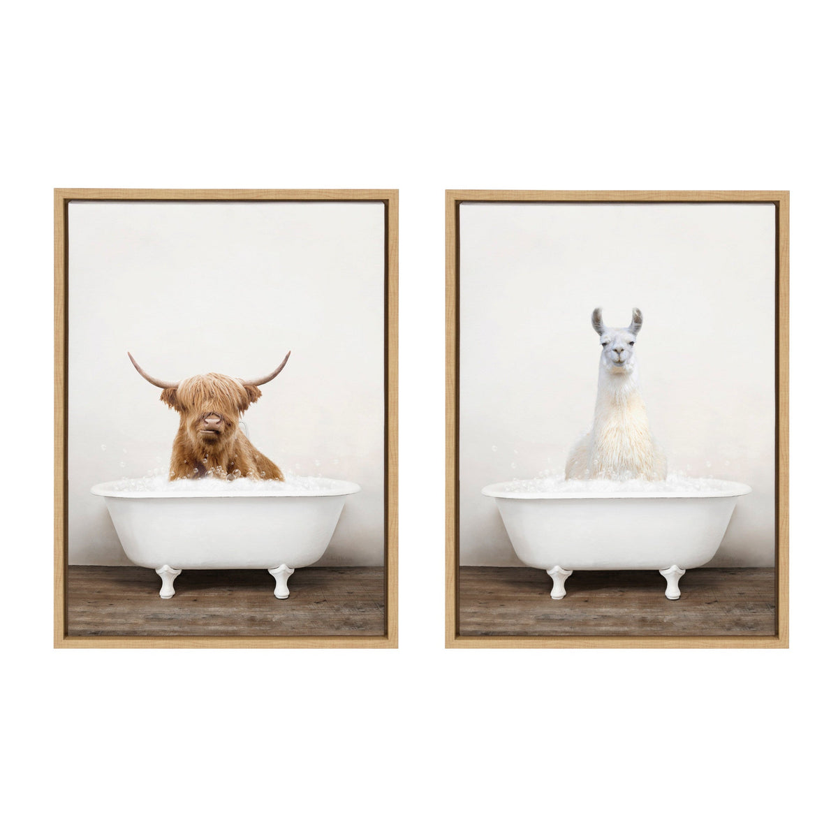 Sylvie Highland Cow Rustic Bubble Bath and Llama Rustic Bubble Bath by kateandlaurel - product image 2 for Resin Society