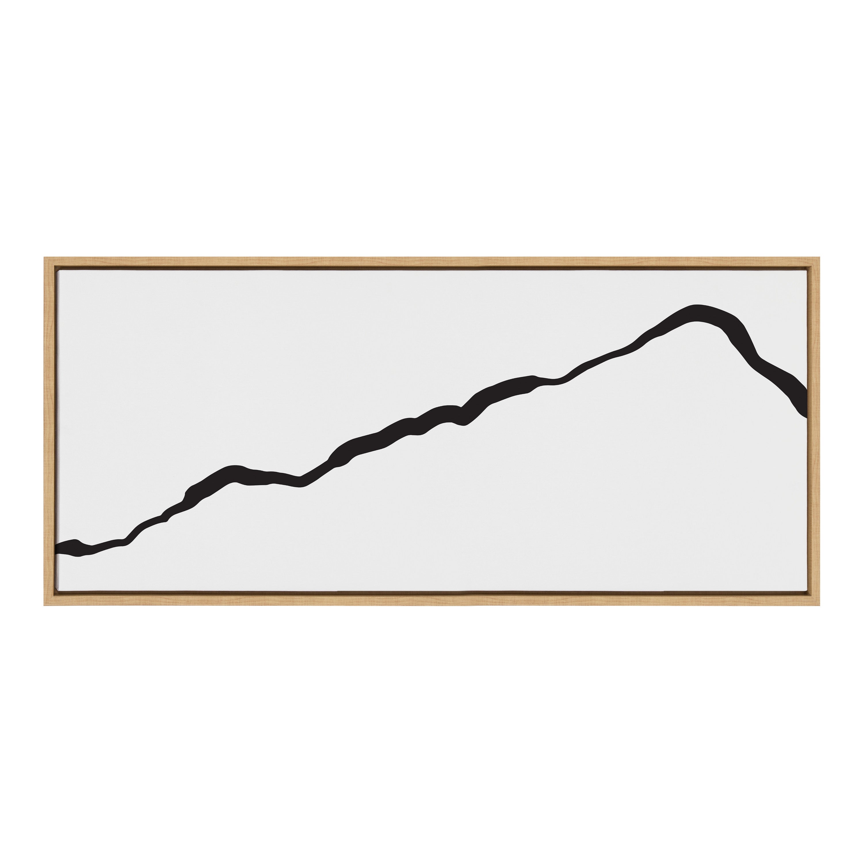 Sylvie Elevated Abstract Minimalist Mountain Landscape Framed Canvas