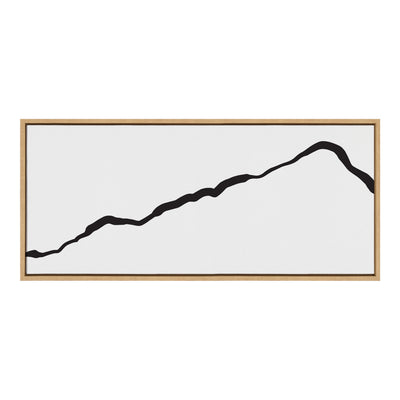 Sylvie Elevated Abstract Minimalist Mountain Landscape Framed Canvas