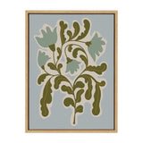 Sylvie Expressive Abstract House Plant Playful Blue Framed Canvas by kateandlaurel - product image 8 for Resin Society