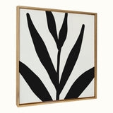Sylvie Modern Botanical Neutral Abstract 1 Framed Canvas by kateandlaurel - main product image for Resin Society