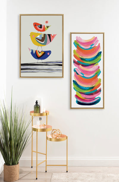 Sylvie Bright Abstract Framed Canvas by kateandlaurel - product image 11 for Resin Society