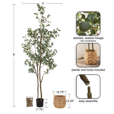 Eudora Faux Eucalyptus Tree - Kate and Laurel