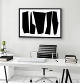 Sylvie Colliding Shapes Framed Canvas by kateandlaurel - product image 5 for Resin Society