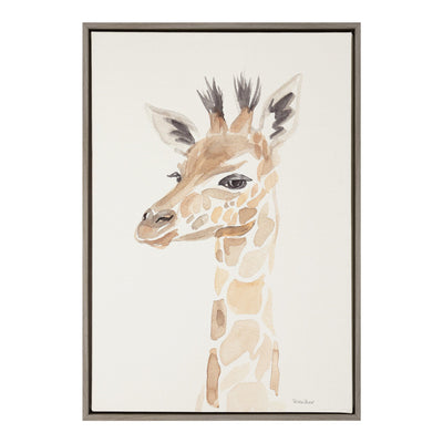 Sylvie Watercolor Giraffe Framed Canvas by kateandlaurel - product image 2 for Resin Society
