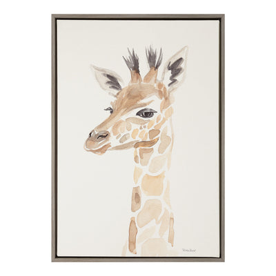 Sylvie Watercolor Giraffe Framed Canvas by kateandlaurel - product image 7 for Resin Society